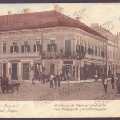 4995 - LUGOJ, Timis, Market, Stores, Litho, Romania - old postcard - used - 1902