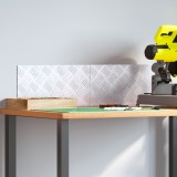 vidaXL Plăci Striate Antiderapante Aluminiu 40x20cm, Set 2 Bucăți, Argintiu, Siguranță Interior, Trepte Scări