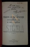 ROMAN A. C. (Locotenent-Comandor), PRINCIPII ASUPRA ACTIVITATII STATULUI MAJOR NAVAL IN TIMPUL OPERATIILOR, 1927, Bucuresti (DEDICATIE si AUTOGRAF !!!