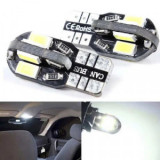 Set 2 becuri T10 Canbus, W5W, 8 SMD, 6000K, 12 V