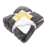 Patura pat, Caressa GS3918, 160 x 220 cm, poliester, gri