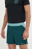 Icebreaker pantaloni scurți outdoor 125 ZoneKnit Merino Blend Speed culoarea verde, IB0A56X9A971