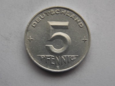 5 PFENNIG 1952 E RDG foto