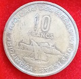 (M1555) MONEDA TERRITOIRE FRANCAIS DES AFARS ET DES ISSAS (ASTAZI DJIBOUTI) - 10 FRANCS 1969, TIRAJ 100.000 BUC, RARA