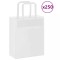 vidaXL Pungi de h&acirc;rtie 250 buc cu m&acirc;nere albe 18x8x22 cm 4101838