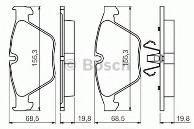 Set placute frana,frana disc BMW Seria 3 Cupe (E92) (2006 - 2013) BOSCH 0 986 494 354 foto