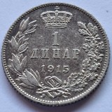 Serbia 1 dinar 1915 argint Petru l, Europa