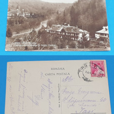 Carte Postala circulata anul 1930 Baile Slanic Moldova - Cazinoul, Hotel Central