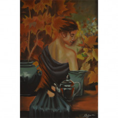 Femeie dezgolita - pictura in ulei PC-120