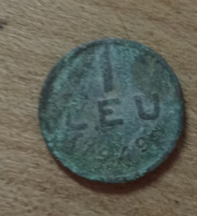 MNDRO10 moneda RPR Romania 1 leu 1949