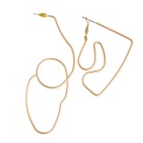 Cercei aurii design abstract