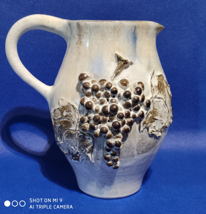 Cana ceramică de studio, anii 70 - 80, ceramist Irmgard Huckmann -