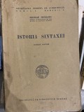 Istoria Sintaxei Nicolae Draganu 1945 Lingvistica Romana, Carte Veche cu Sublinieri