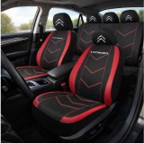 Set Huse Scaune Universale HLX6 Compatibile cu Citroen &ndash; Negru/Rosu