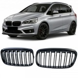Grila radiator cu dublu sant negru lucios, potrivita pentru BMW Seria 2 Active Tourer F45 2014-2017 Performance AutoTuning