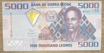 ﻿SIERRA LEONE 5.000 LEONES / 2021. UNC. foto