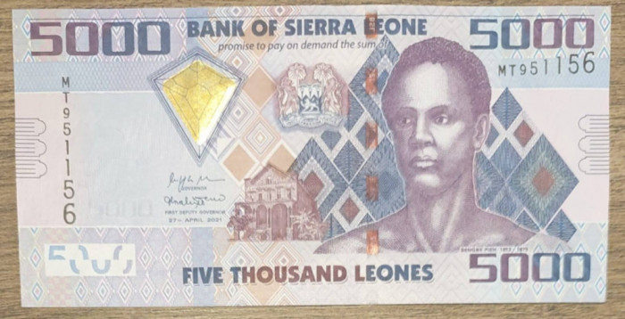 ﻿SIERRA LEONE 5.000 LEONES / 2021. UNC.