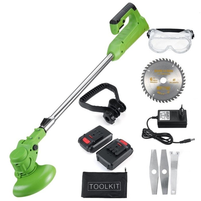 Cositoare fara fir, AUGIENB, 18000 RPM, 12 V, 15cm, cu 2 baterii, Verde