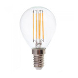 Bec cu filament LED, 4 W, 400 lm, 2700 K, soclu E14, lumina alb cald, forma P45, General