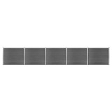 Cumpara ieftin Set panouri gard, 872x146 cm, negru, WPC