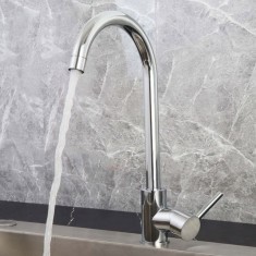 Baterie Chiuveta Argintie Lucioasa din Otel Inoxidabil