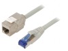 Prelungitor RJ45 S/FTP Cat 6a LSZH Gri 15m