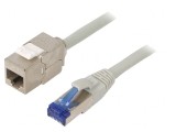 Prelungitor RJ45 S/FTP Cat 6a LSZH Gri 15m