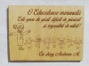 Cadou Educatoare Personalizat Lemn Natur 15x20cm - Placuta Gravata cu Mesaj, Magnet Frigider Optional - Artmis Gift