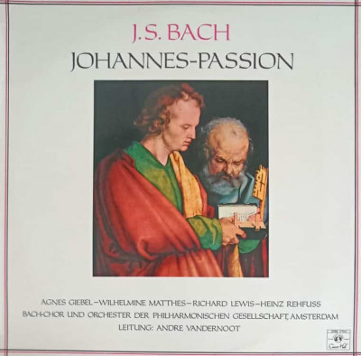 Disc vinil, LP. Johannes-Passion, Passion Selon Saint Jean, Saint John Passion-J.S. Bach, Agnes Giebel, Wilhelmi foto
