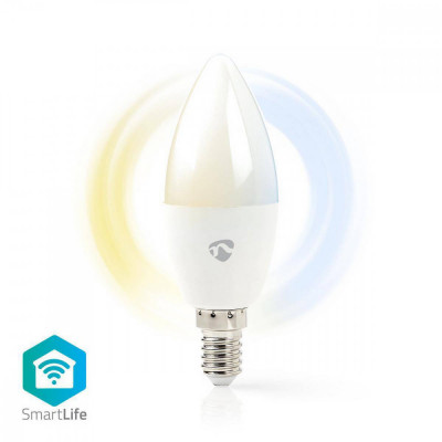 Bec LED Smart WiFi reglare culoare lumina E14 Nedis foto