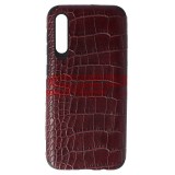 Toc TPU Leather Crocodile Samsung Galaxy A30s Burgundy