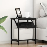 vidaXL Noptiere 2 pcs Stejar negru 38 x 30 x 48 cm Lemn compozit