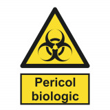 Sticker Avertizare &quot;Pericol biologic&quot;, 15x20cm, galben, Palmonix