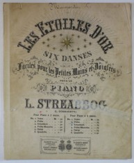 LES ETOLIES D &#039; OR , POLKA pour piano par L. STREABBOG , CCA. 1900 , PARTITURA