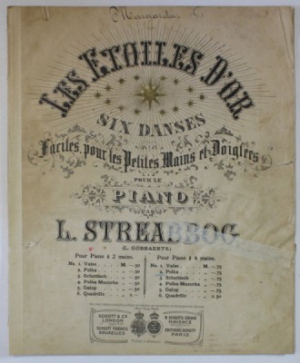 LES ETOLIES D &amp;#039; OR , POLKA pour piano par L. STREABBOG , CCA. 1900 , PARTITURA foto