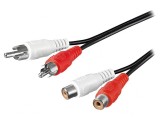 Cablu RCA 2x Soclu 2x Mufă 10m Nichelat, Goobay