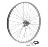 Roata Spate Bicicleta 26 inch, Frana Butuc, Argintie - Compatibila cu diverse biciclete
