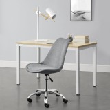 Scaun birou Atherton-T rotativ gri deschis [en.casa] HausGarden Leisure