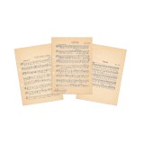 Harry Brauner, Partituri pentru trei poezii, text olograf