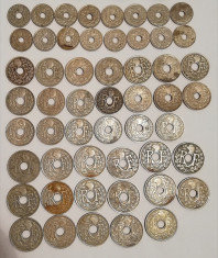 Colectie 53 monede Franta 1917 - 1939, fara dubluri foto