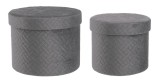 Cumpara ieftin Set 2 cutii velur gri Averill 18x14 cm, 22x16 cm