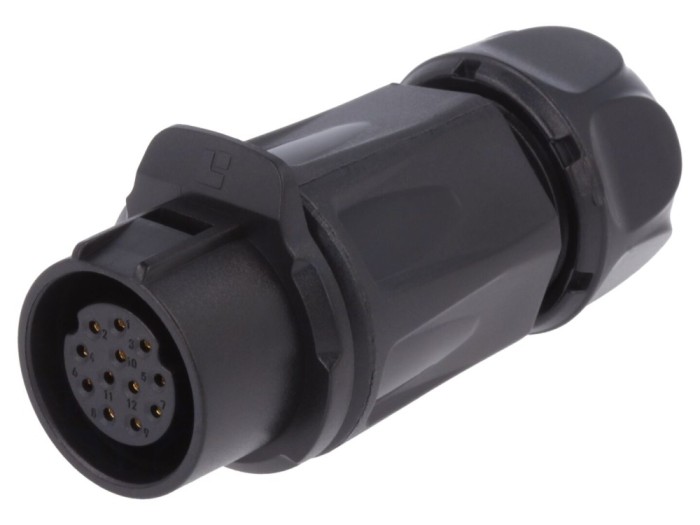 Conector circular mufă 20mm 12PIN