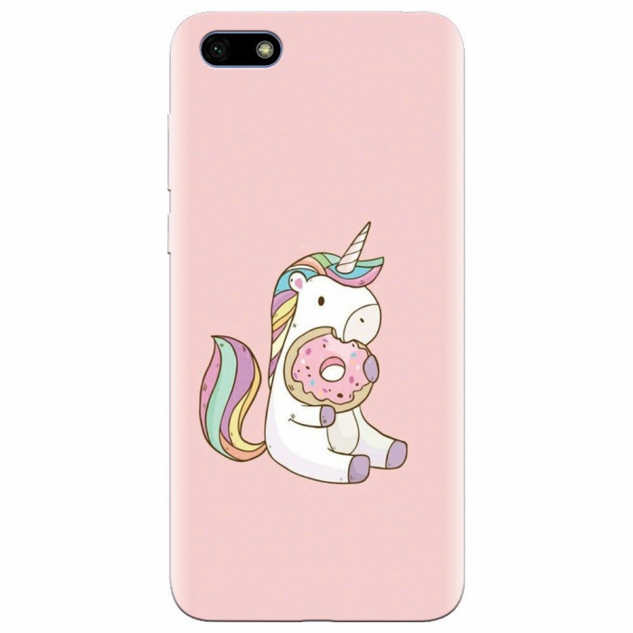 Husa silicon pentru Huawei Y5 2018, Unicorn Donuts