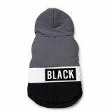 Hanorac pentru C&acirc;ini Mici, Model BLACK, Gri-Negru
