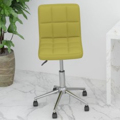 Scaun de birou pivotant, verde, material textil foto