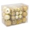 Globuri Crăciun, Set 50 Bucăți, Auriu, 3-4-6 cm, Plastic