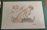 Desen penita ,Tia PELTZ.Caricatura benzi desenate , intamplari hazlii, Portrete, Cerneala, Realism