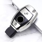 Husa Cheie TPU Mercedes Benz 2 Butoane SMARTKEY GRI AutoProtect KeyCars, Oem