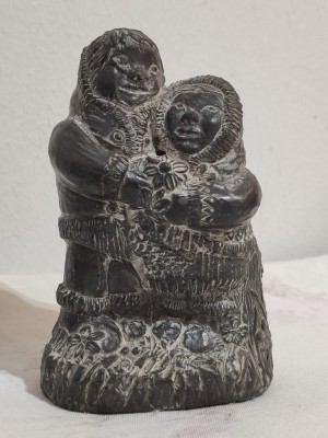 LICHIDARE ! Sculptura inuita, artist Edmund Wolf Canada, 1970 * foto