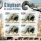 BURUNDI 2011FAUNA--ELEFANTI-Bloc cu 4 timbre nestampilate